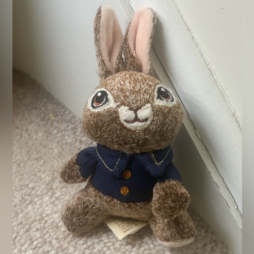 Dan Dee Peter Rabbit Mini 5” Collectible Plush Brown Bunny in Navy Jacket